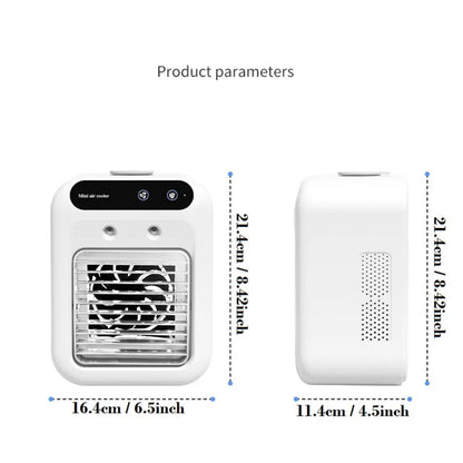 Portable Air Cooler Evaporative, Battery Powered Fan, Personal Portable AC with 2 Speeds & 2 Mist Modes, Rechargeable Air Cooler with 1800Mah Battery, Quiet Air Cooler for Room Car Office Outdoor